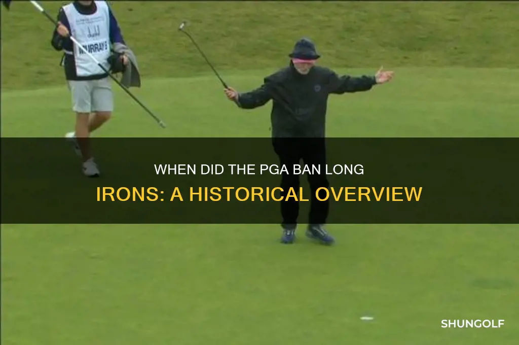 when was long iron outlawed by pga golf