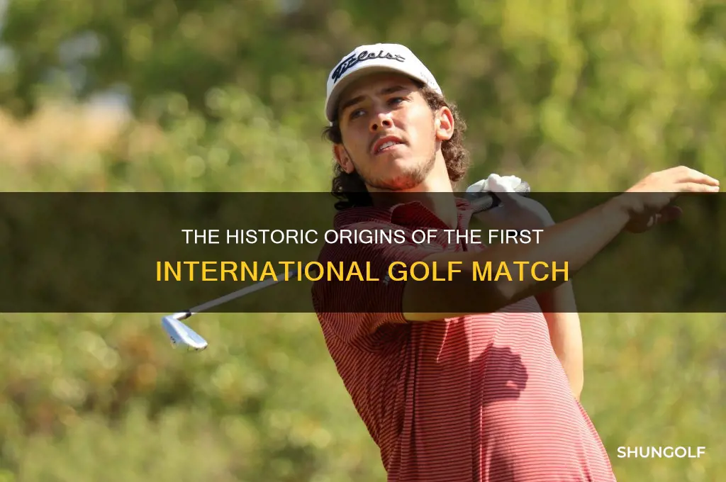 when was the first international golf game