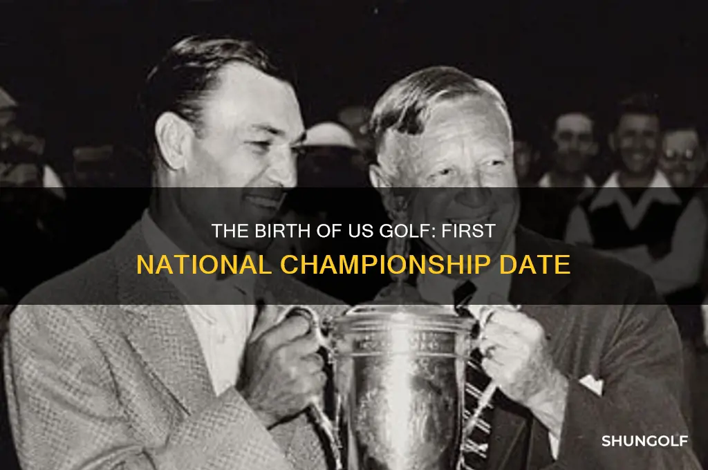 when was the first us national championship in golf