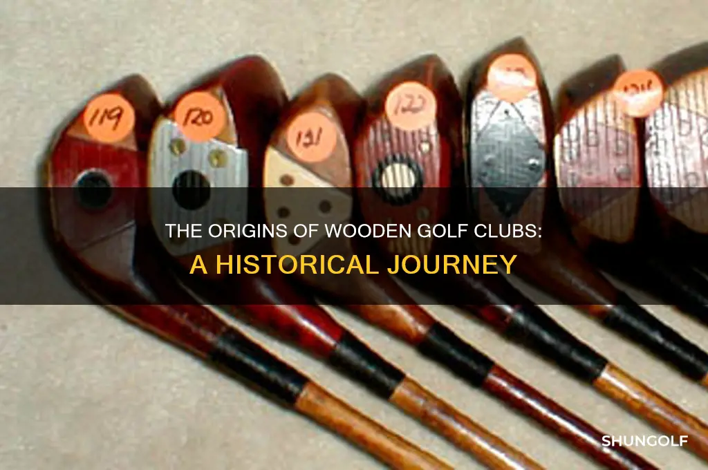 when was the first wooden golf club made