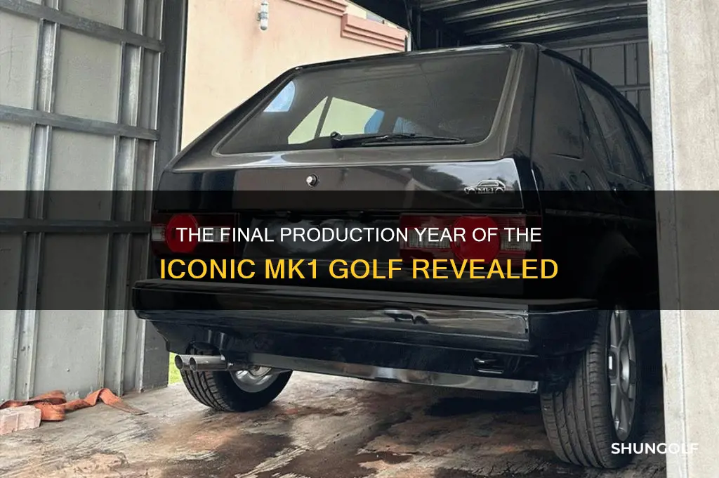 when was the last mk1 golf made