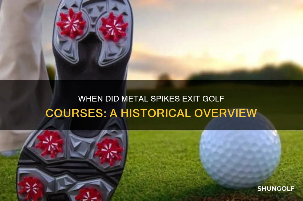 when were metal spikes banned in golf