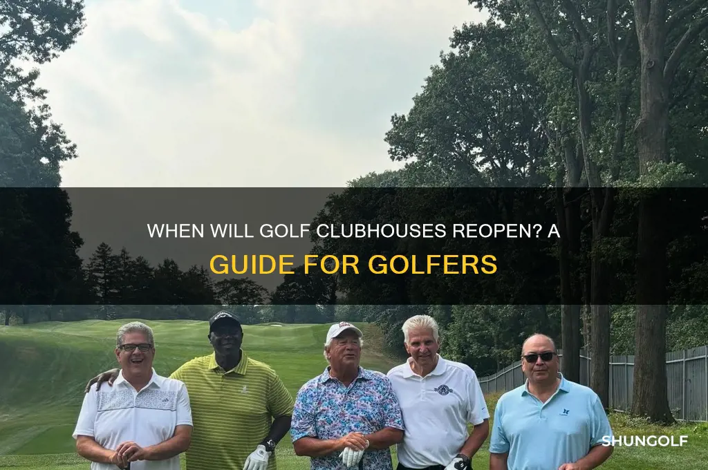 when will golf clubhouses open
