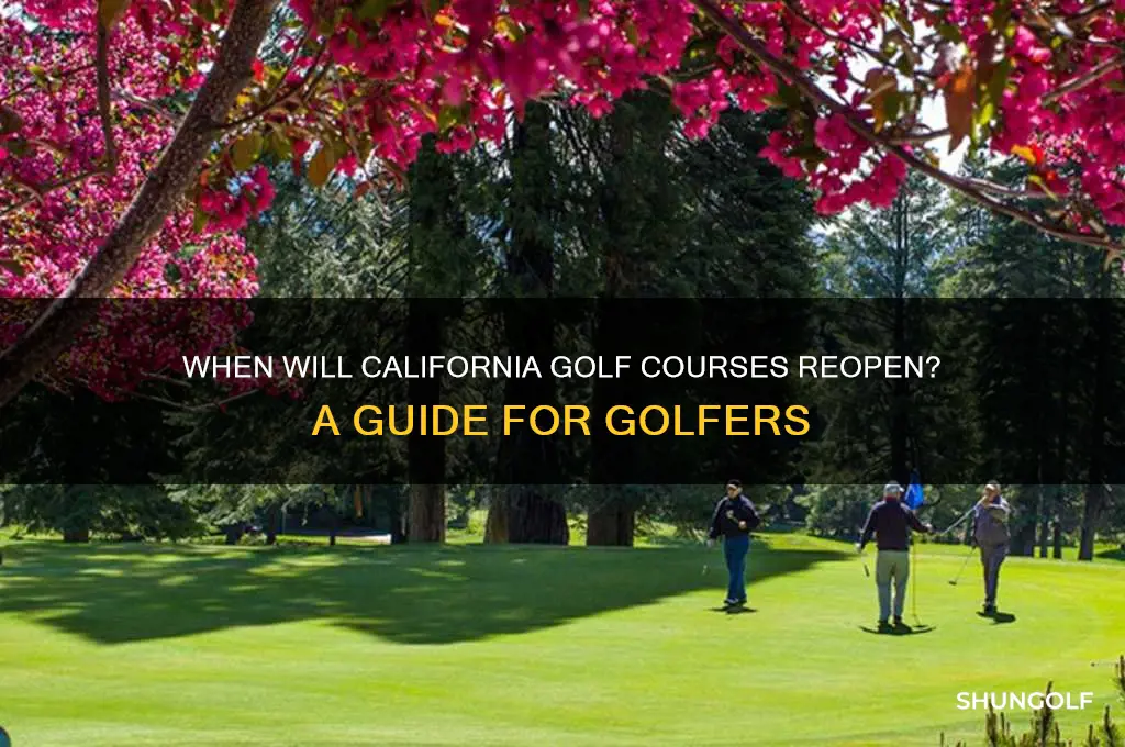 when will golf open in california