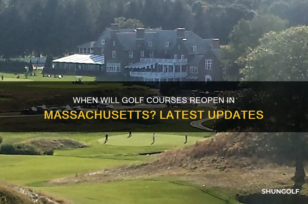 when will golf open in ma