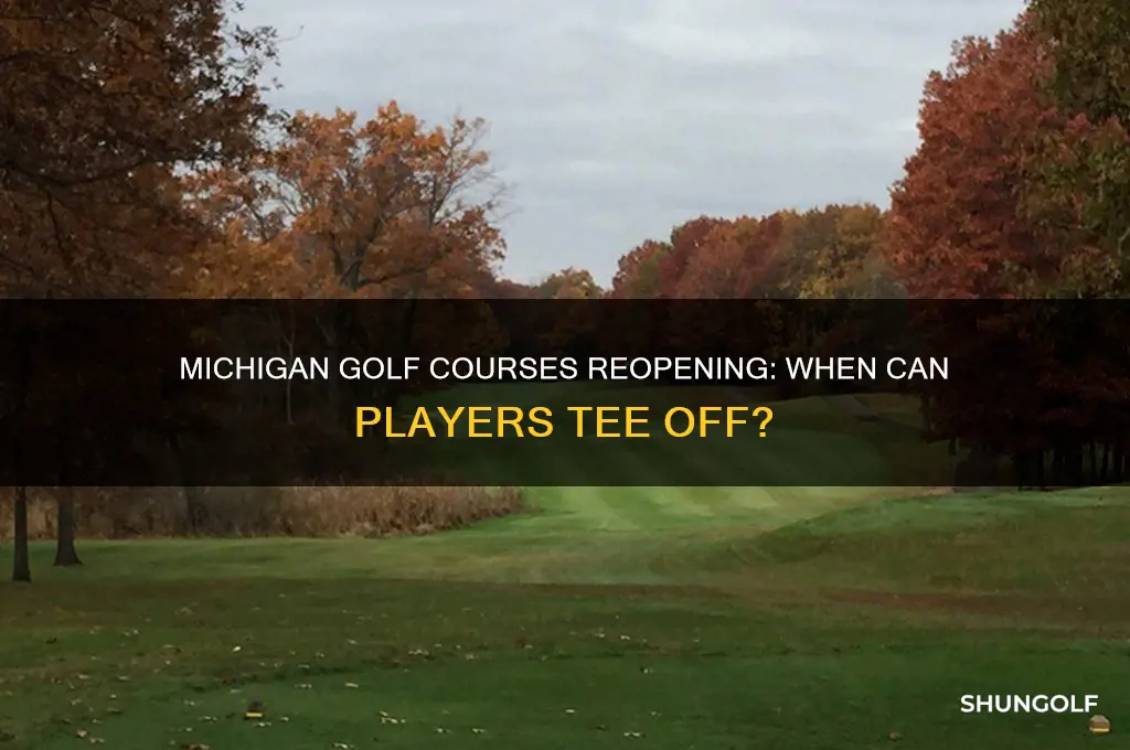 when will golf open in michigan