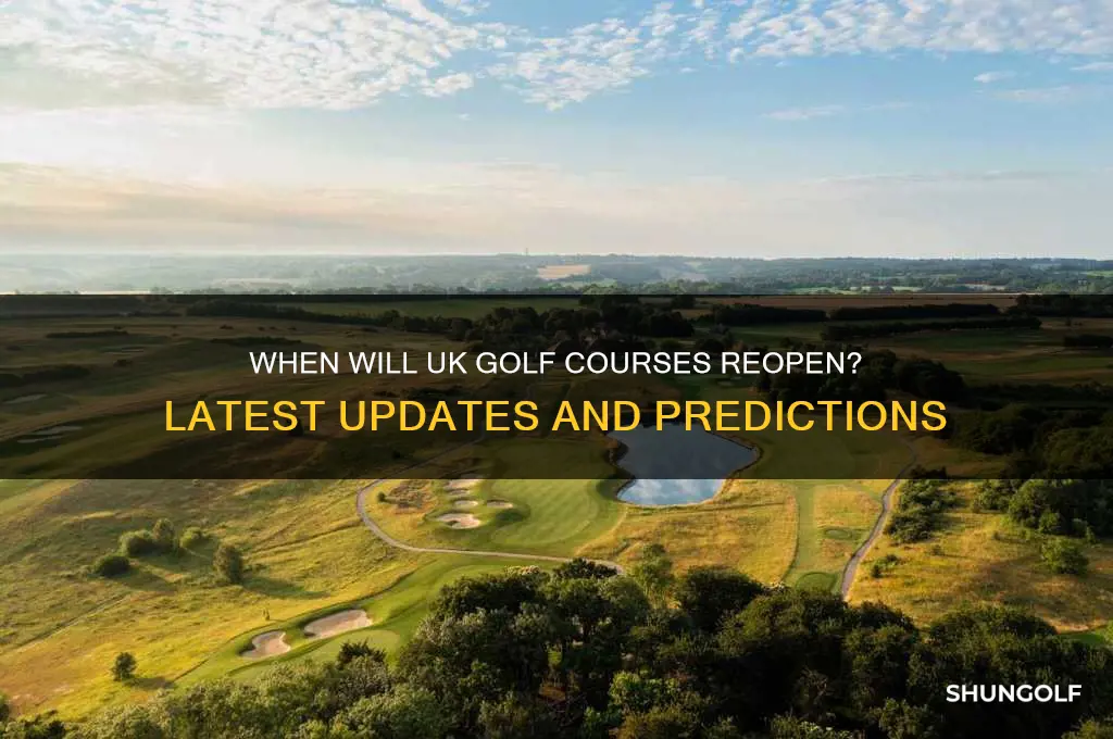 when will golf resume in uk