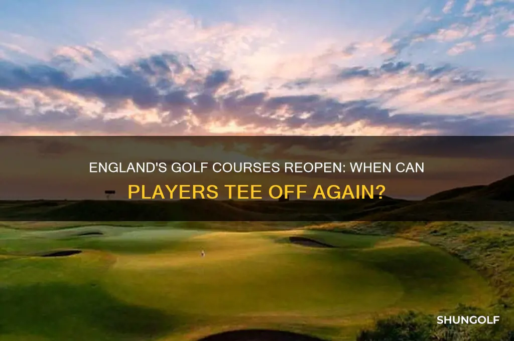 when will golf start in england