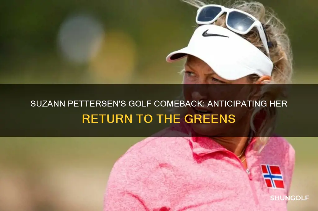 when will suzann pettersen return to golf