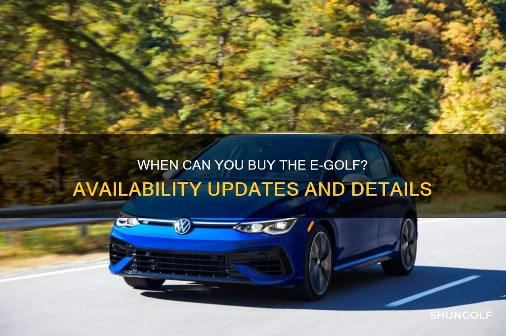 when will the e golf be available