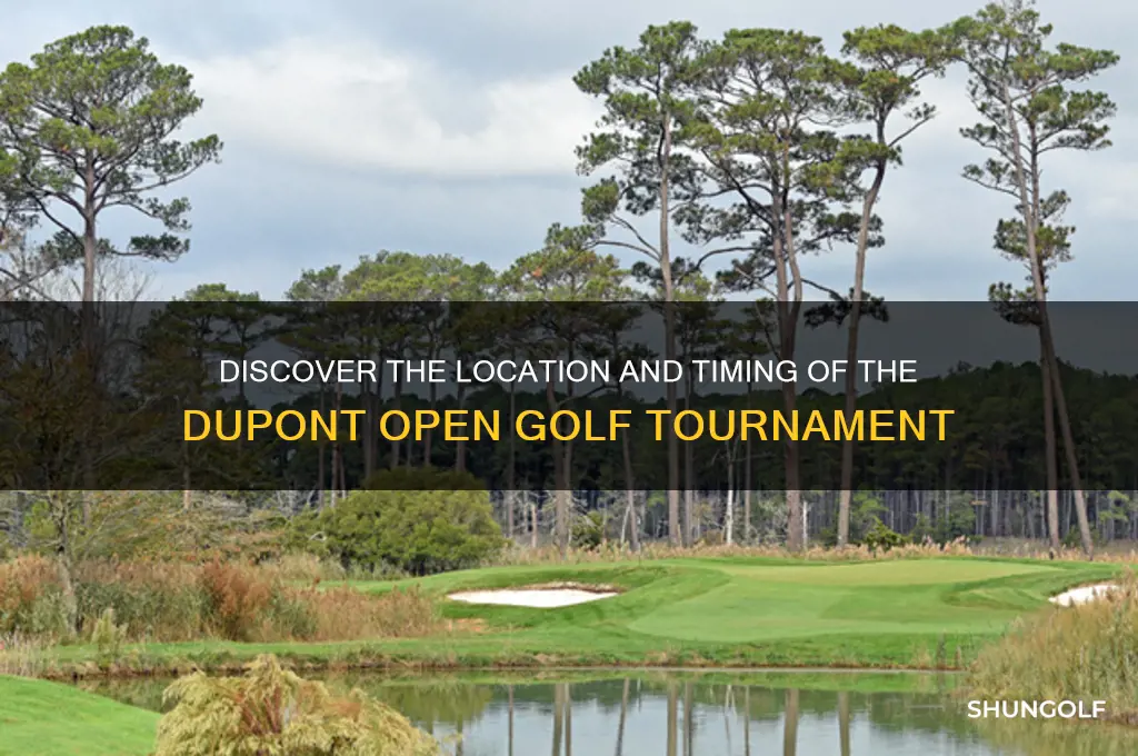 where and when is the dupont open held for golf