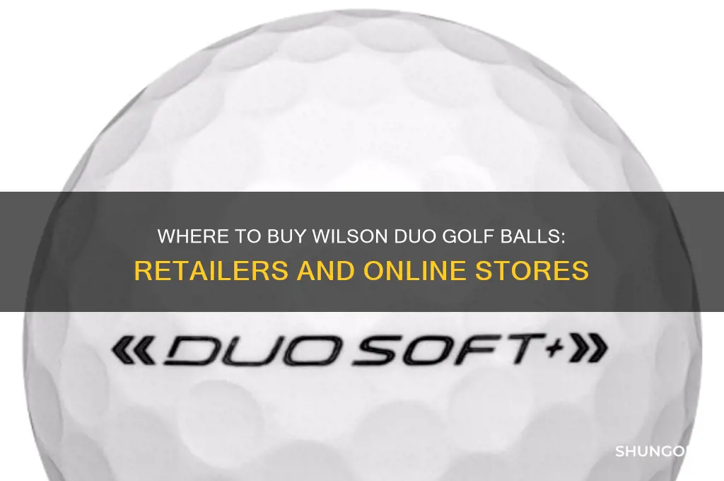where are wilson duo golf bals sold