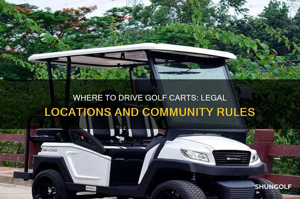 where can you drive golf carts