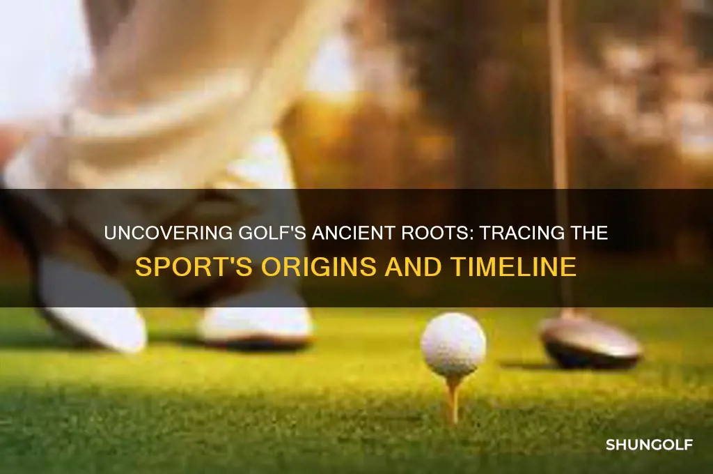 where did golf originate and in what year