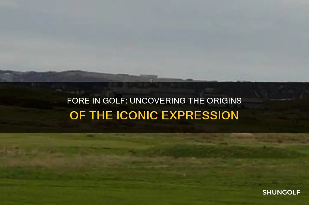 where did the expression fore in golf come from