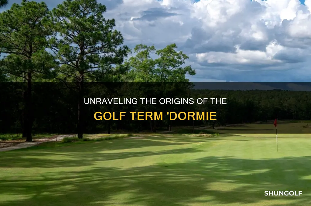 where did the golf term dormie come from