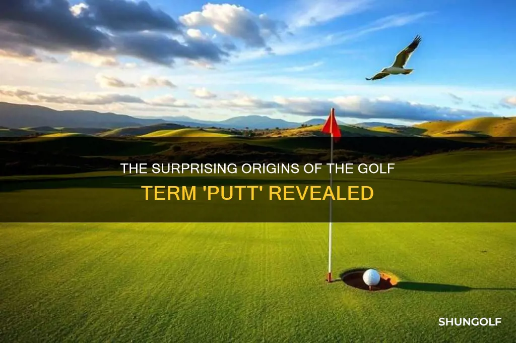 where did the golf term putt originate from