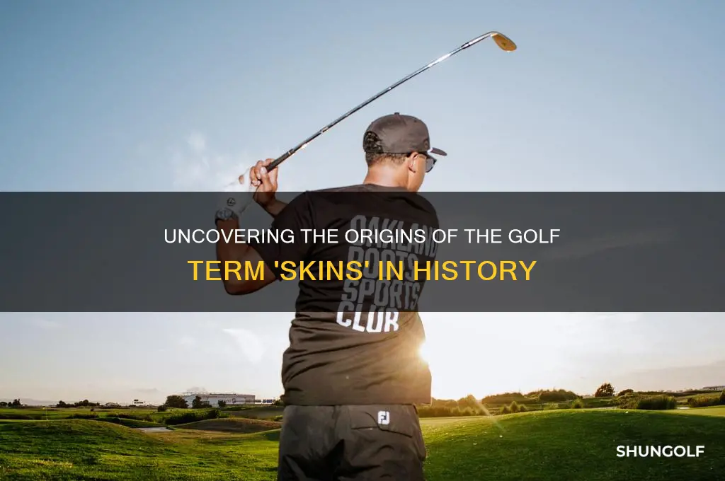where did the golf term skins come from