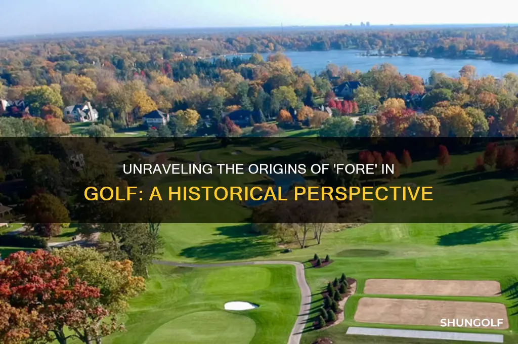 where did the phrase for come from in golf