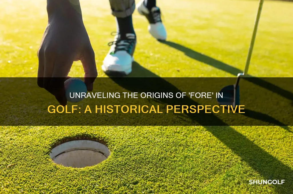 where did the term fore come from in golf