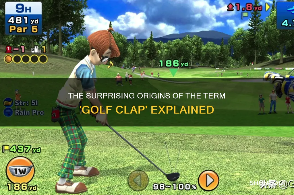 where did the term golf clap come from