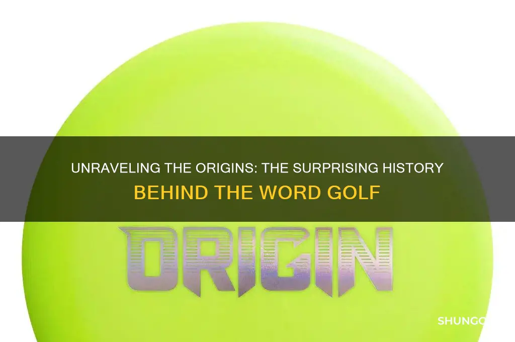 where did the word golf come from