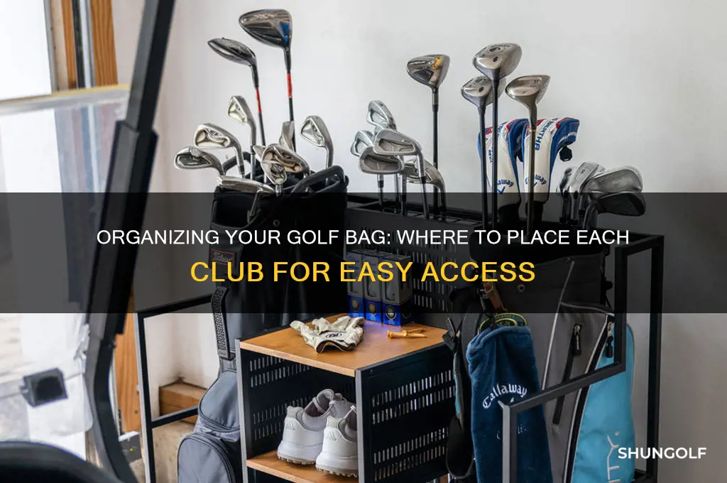 where do clubs go in golf bag