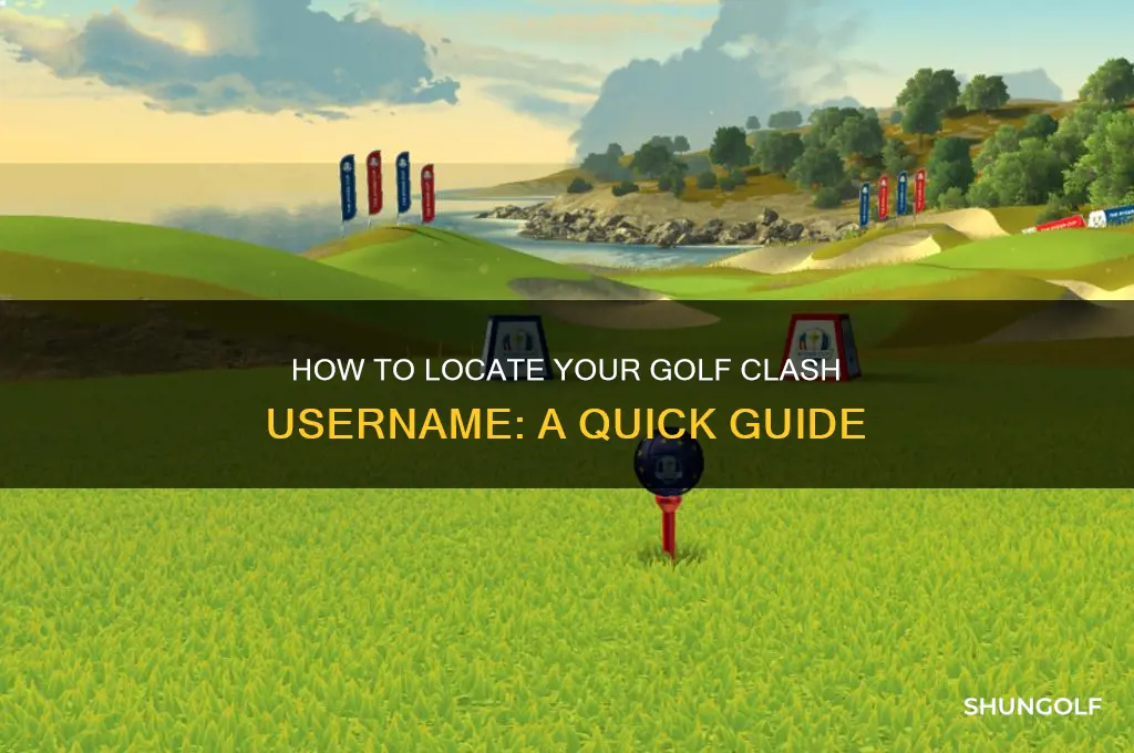 where do i find my user name on golf clash