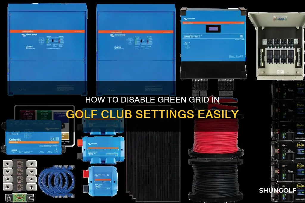 where do i turn off green grid in golf club