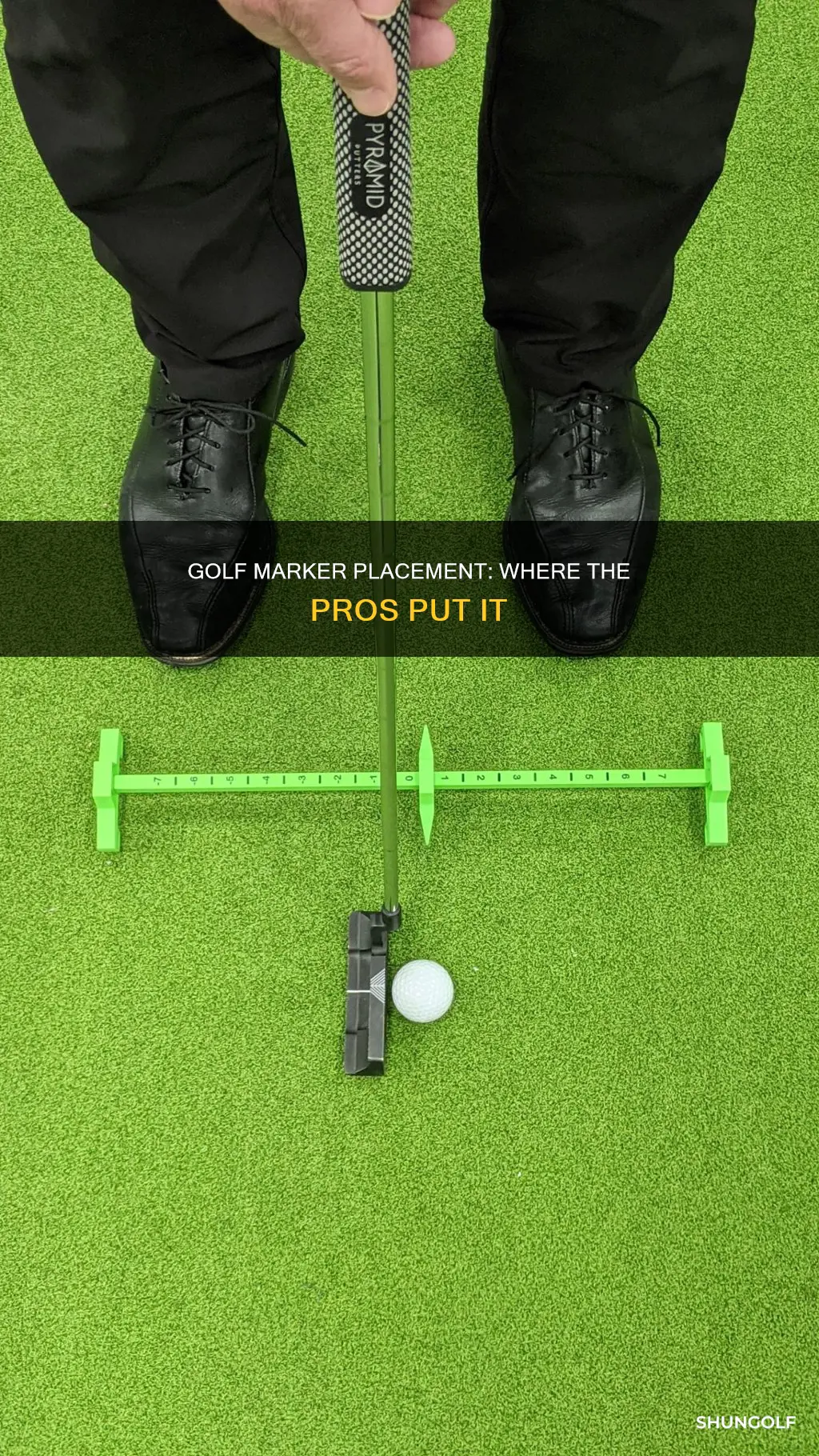 where do pros put golf marker