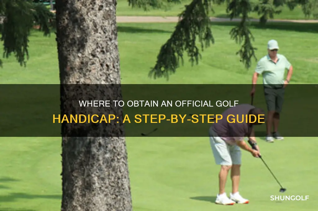 where do you go to get a handicap for golf