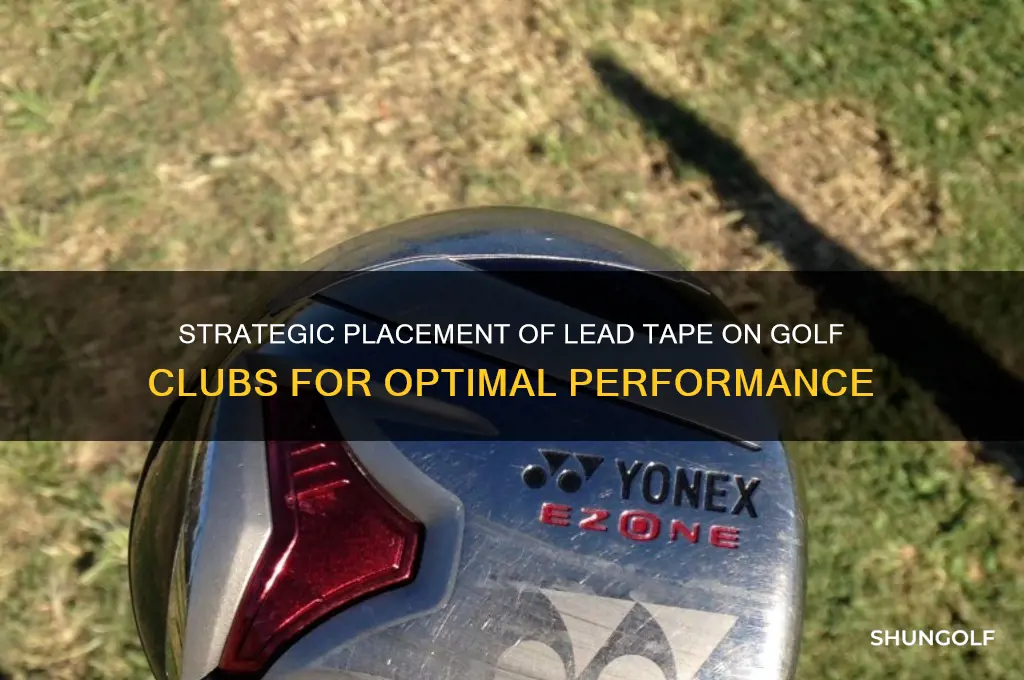 where do you put lead tape on a golf club