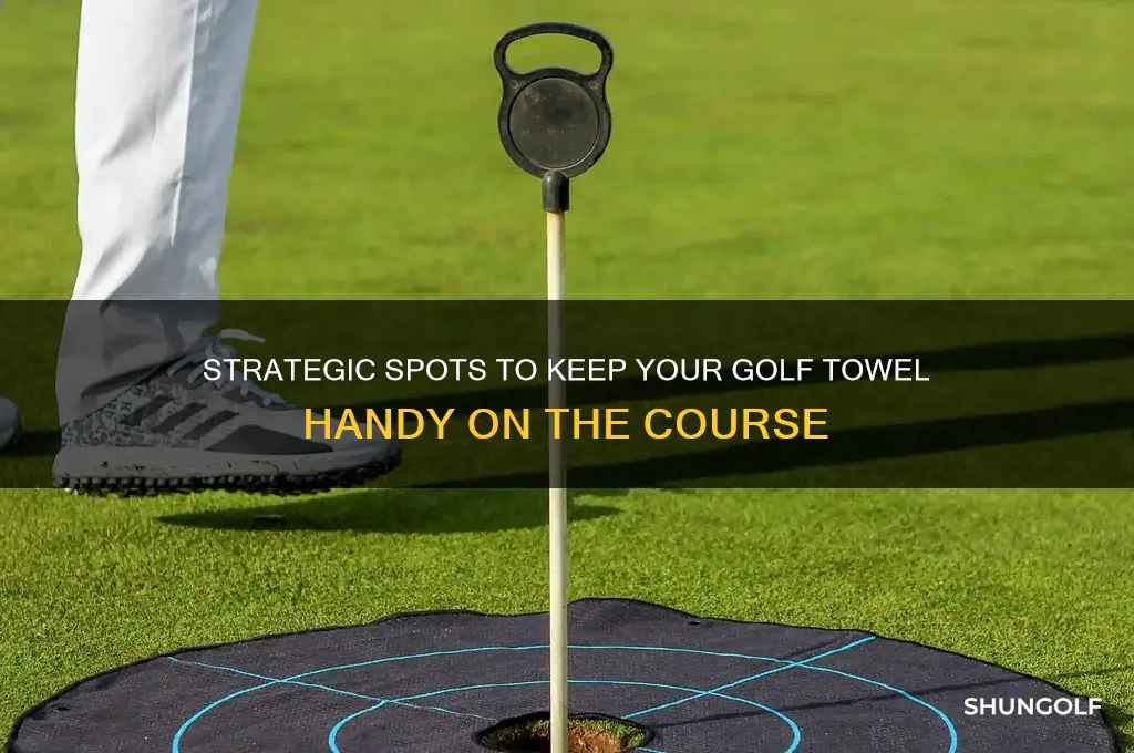 where do you put your golf towel