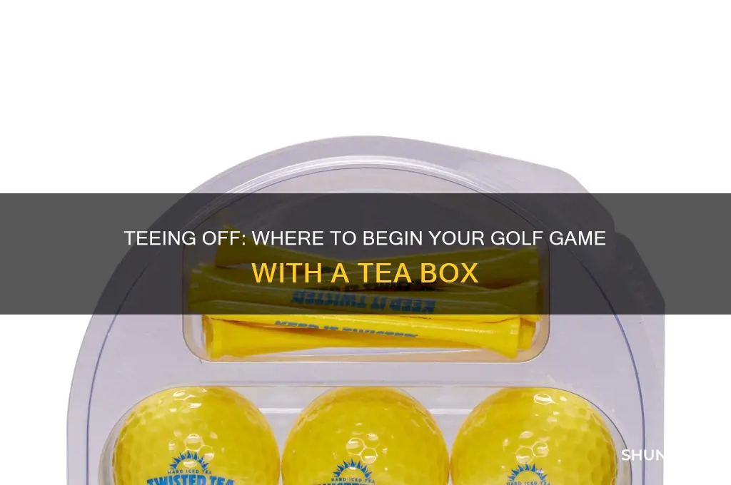where do you start a golf game tea box