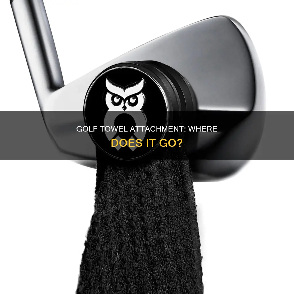 where does a golf towel attach