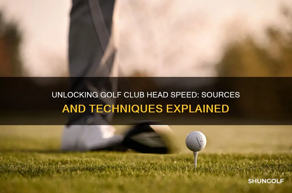 where does golf club head speed come from