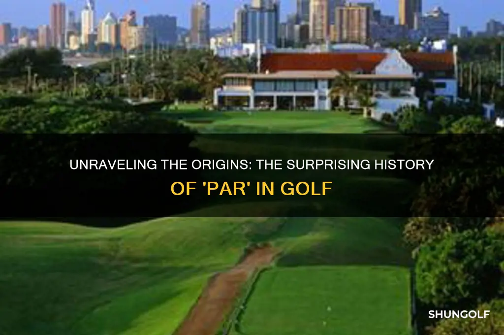 where does the word par come from in golf