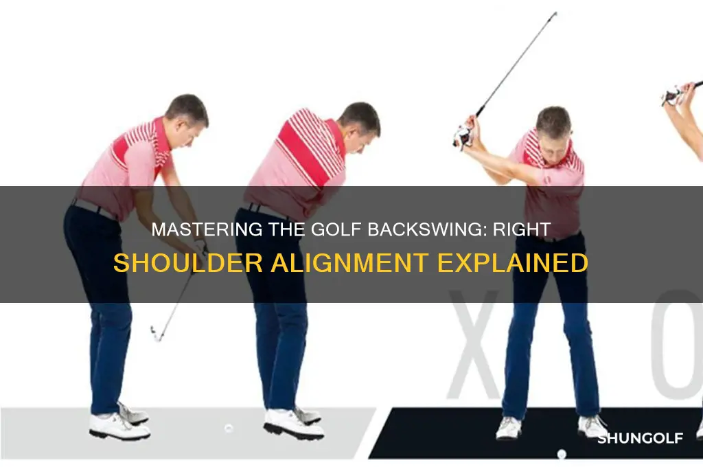 where does your golf backswing land on your right shoulder