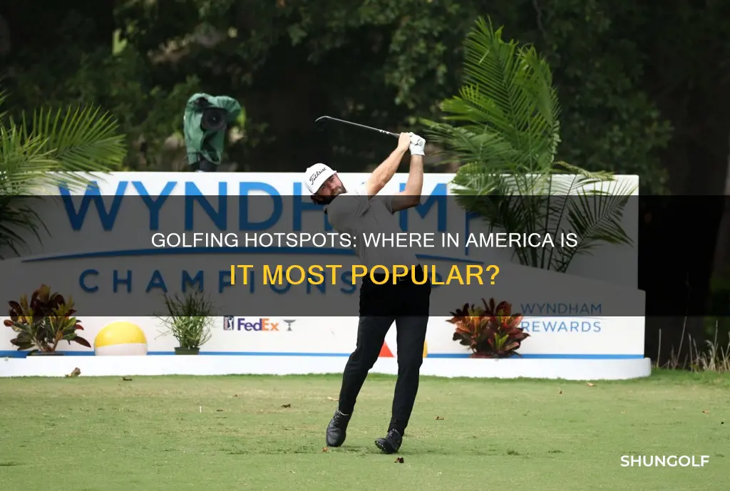 where in anerica golfing most popular