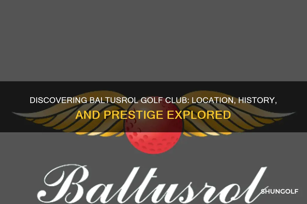 where is baltusrol golf club