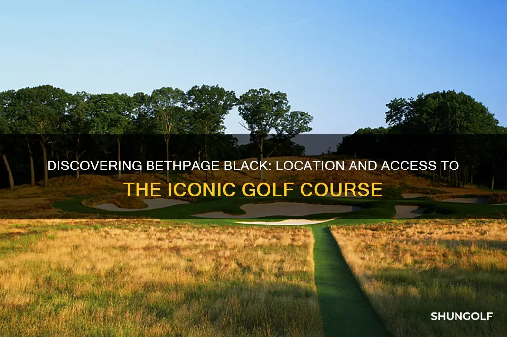 where is bethpage black golf course