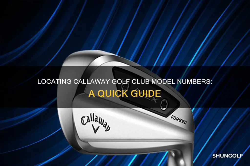 where is callaway golf club model written on club