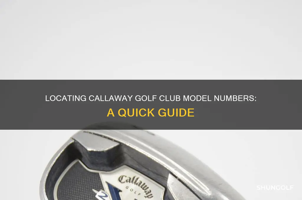 where is callawy golf club model written on club