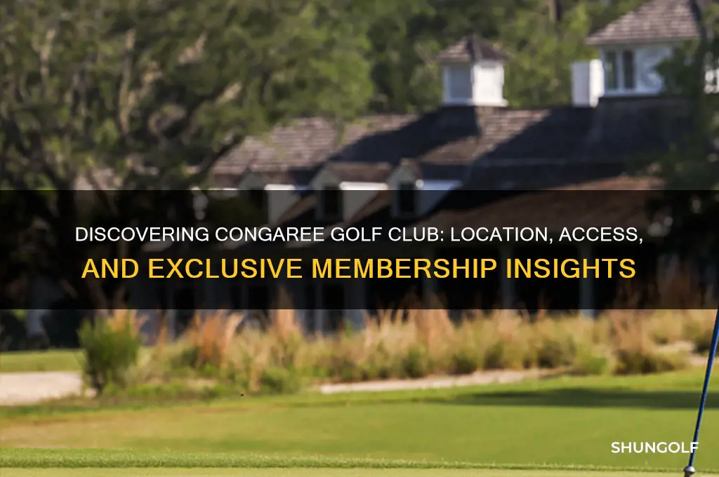 where is congaree golf club
