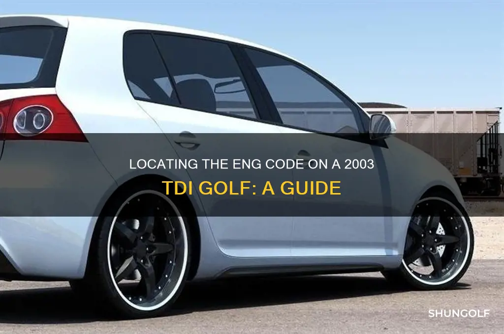 where is eng code on 03 tdi golf