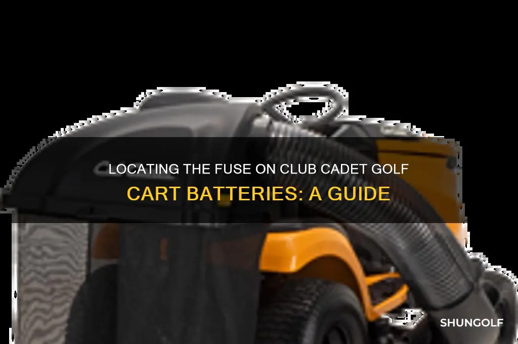 where is fuse on club cadet golf cart batteries