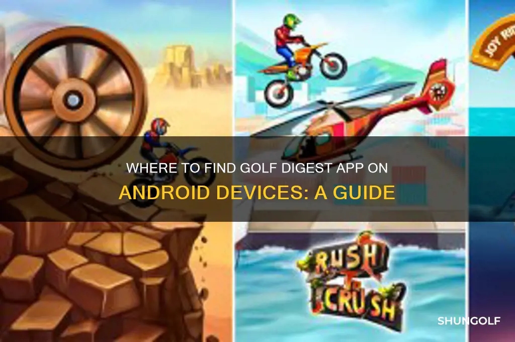 where is golf digest app on android