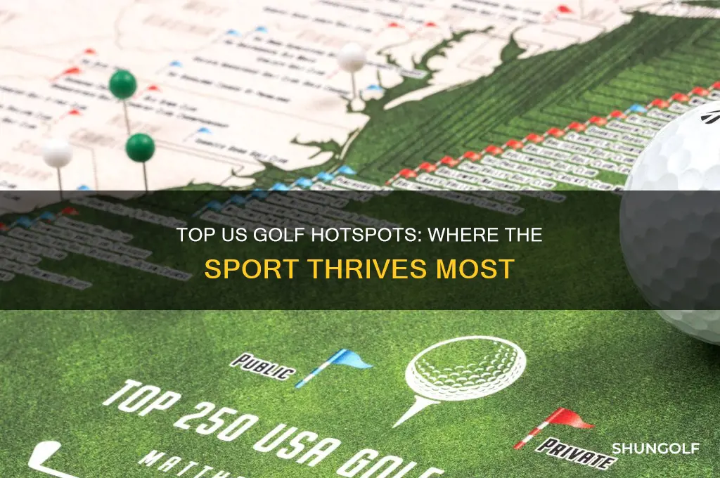 where is golf most popular in the us