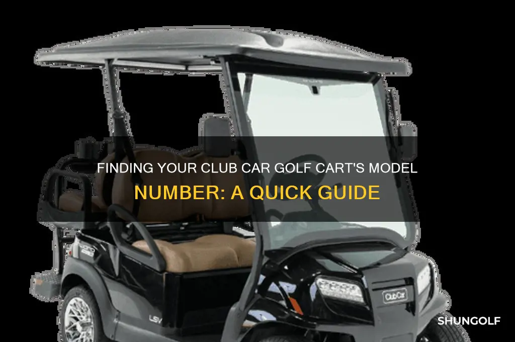 where is model number on club car golf cart
