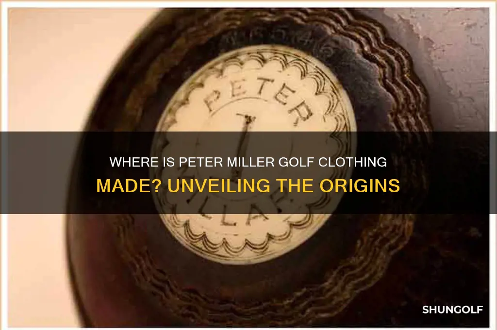 where is peter miller golf clothing made
